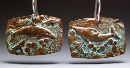 Dolphin Earrings Patina Relic