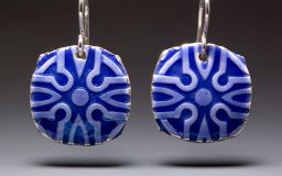 Celtic Cross Earrings Enamel Relic