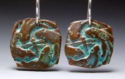 Salamanders Earrings Patina Relic